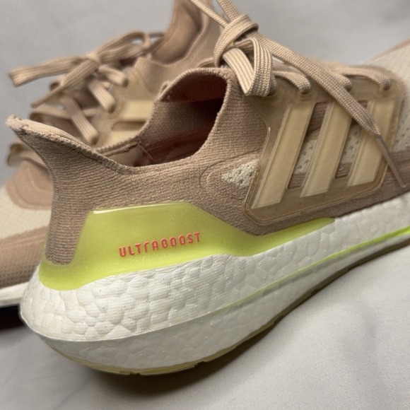 Adidas Trainers Womens 7 UltraBoost 21 Ash Pearl Pink Road Running Light Shoes - Picture 13 of 15
